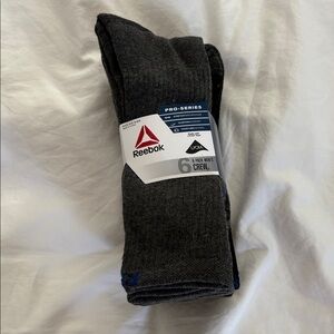 Reebok Dark Gray Crew Socks 6-Pack